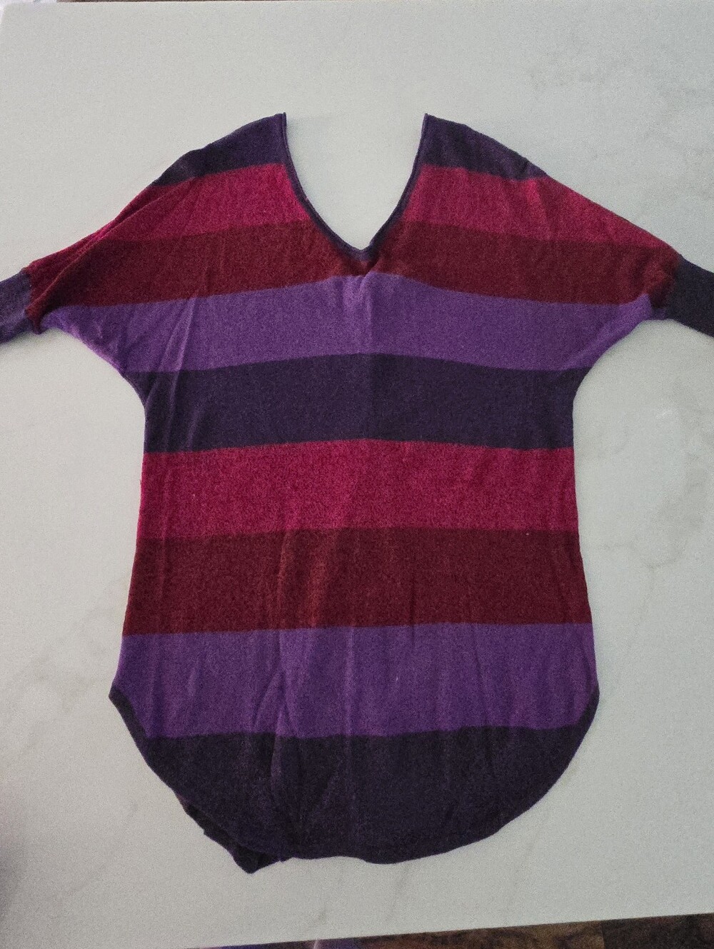 Express Striped V-Neck Tunic